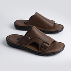 Dual Buckle Slides Brown