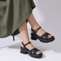 Chunky Platform Sandals black