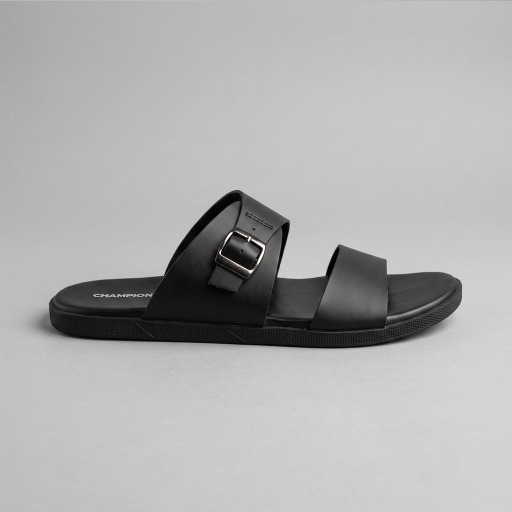 Tan Leather Double Buckle black