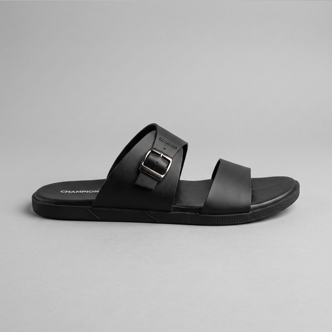 Tan Leather Double Buckle black