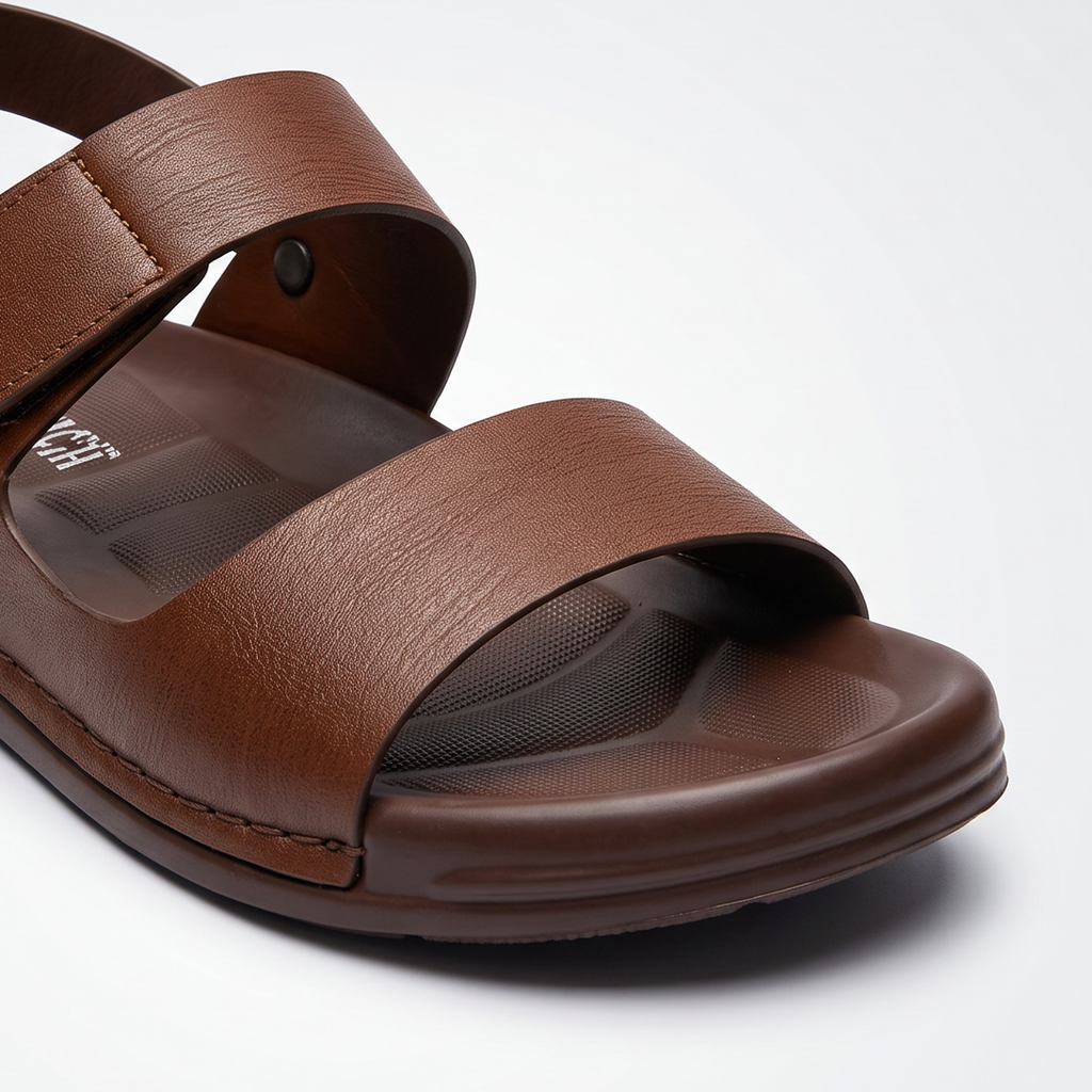Classic Strap Sandals Men's Brown Leather