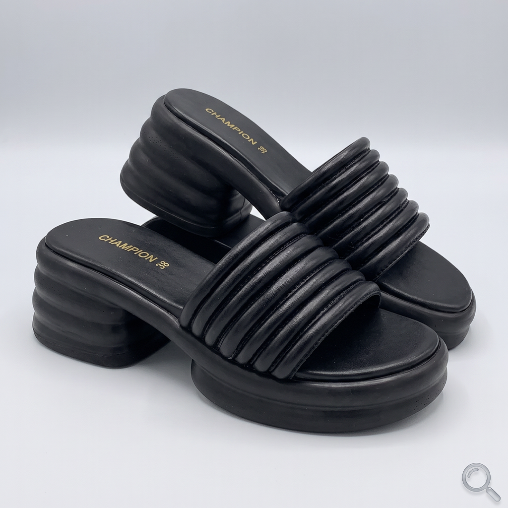 Chunky Block Heel Sandals black
