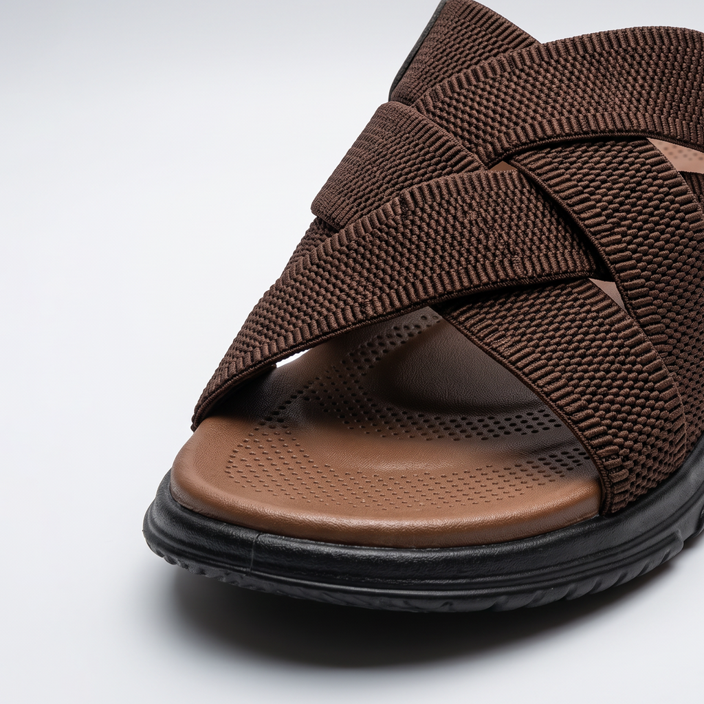 Comfort Cross Strap Sandals brown