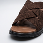 Comfort Cross Strap Sandals brown