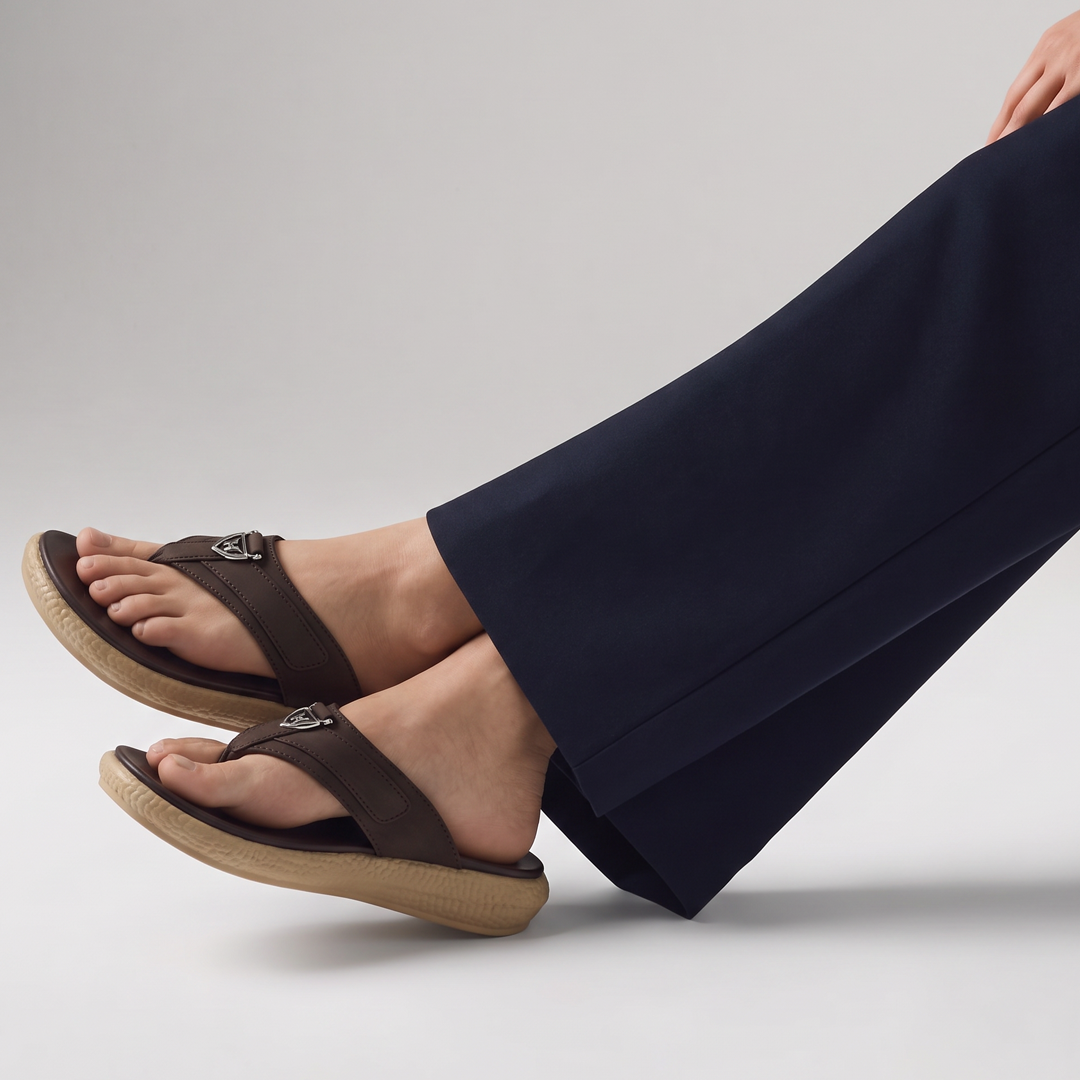 Tan Comfort Thong Sandals brown