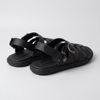 Classic Strap Buckle Sandals black