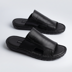 Slide Sandals Leather Black