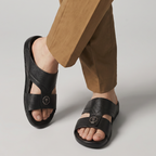 Crossover Slide Sandal black