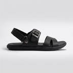 Classic Strap Buckle Sandals black