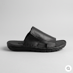 Slide Sandals Leather Black