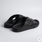 Crossover Slide Sandals black