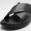 Crossover Slide Sandals black