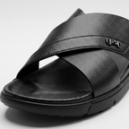 Crossover Slide Sandals black