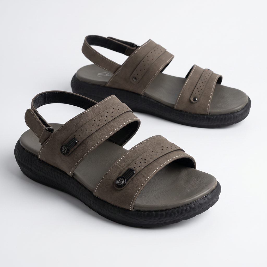 Men's Two Strap Sandals Grey