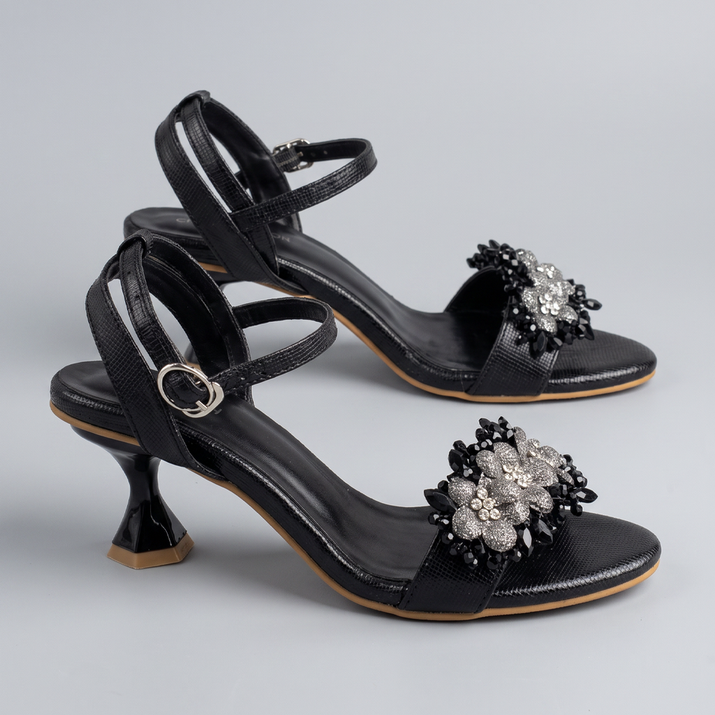 Embellished Heels black
