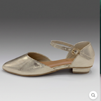 Pointed Toe Ankle Strap Flats peach