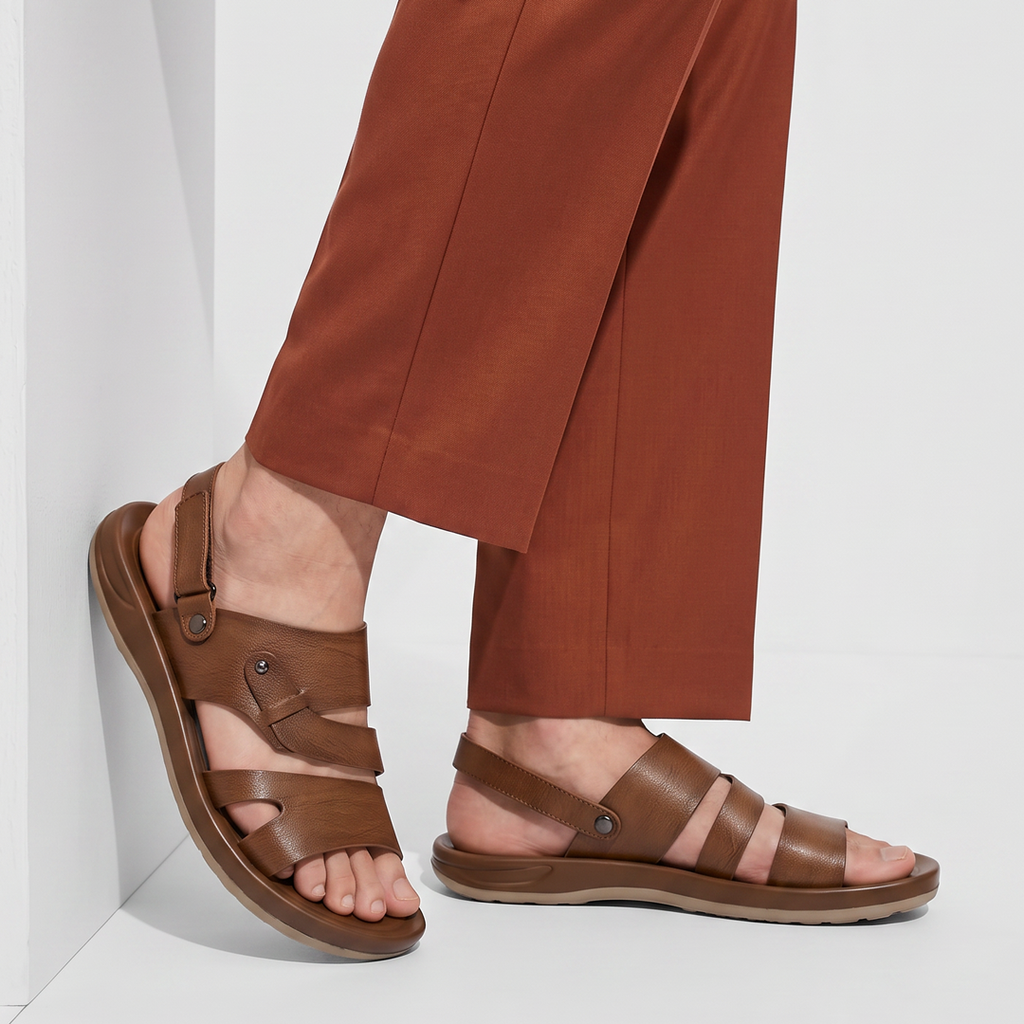 Men's Multi Strap Sandals Tan