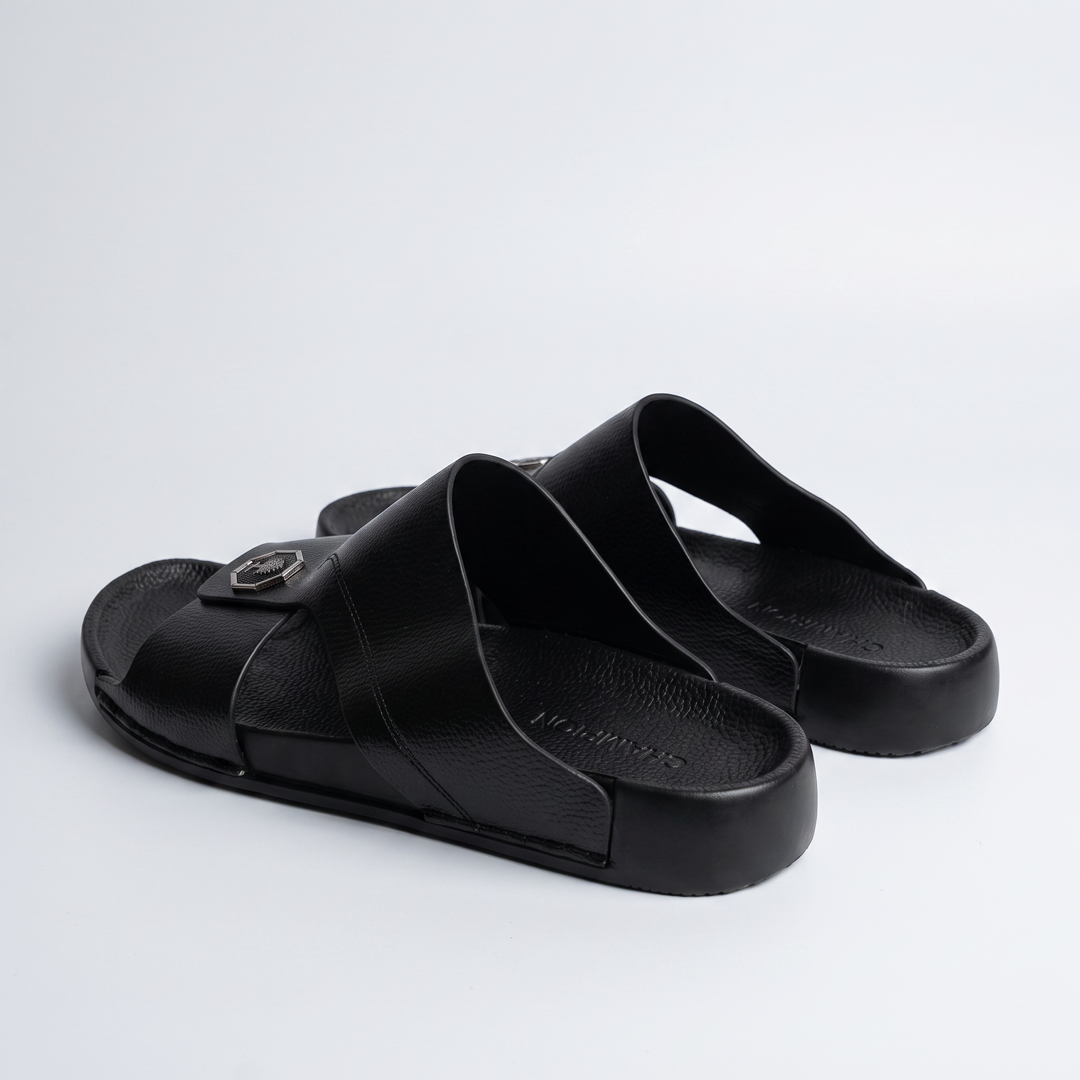 Crossover Slide Sandal black