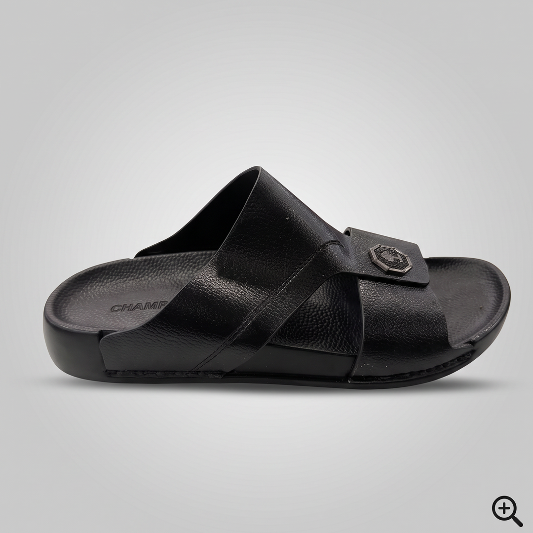 Crossover Slide Sandal black