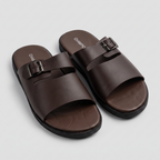 Buckle Slide Sandals brown