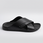 Crossover Slide Sandals black