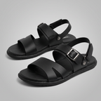 Classic Strap Buckle Sandals black