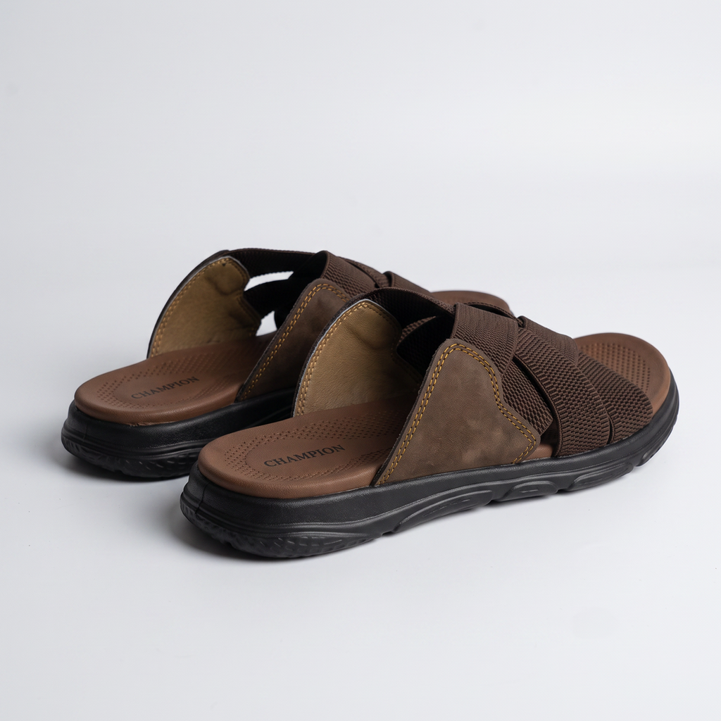 Comfort Cross Strap Sandals brown