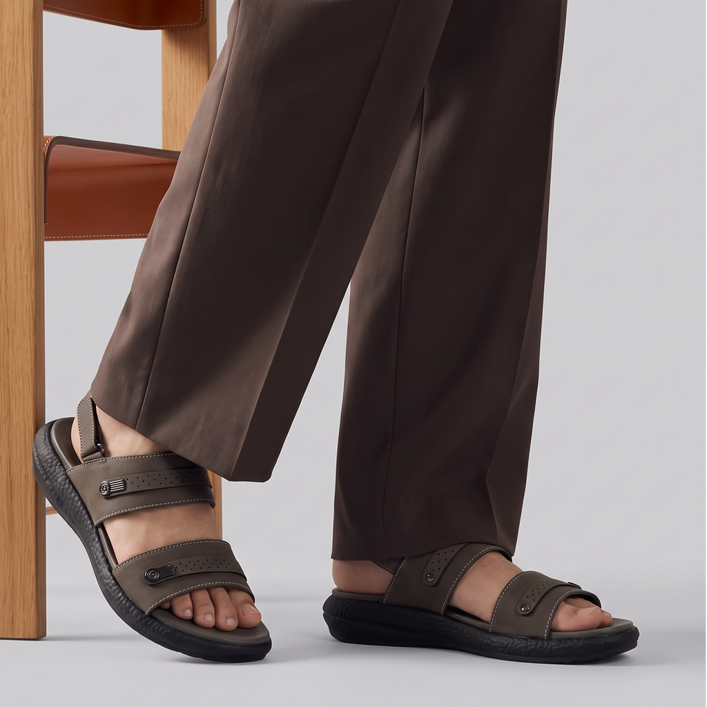 Men's Two Strap Sandals Grey