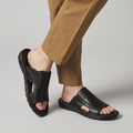 Slide Sandals Leather Black