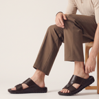 Crossover Slide Sandal brown