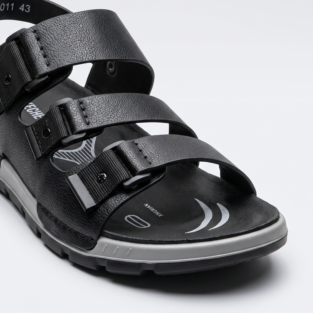 Triple Strap Sport Sandals Men's Rugged Sole