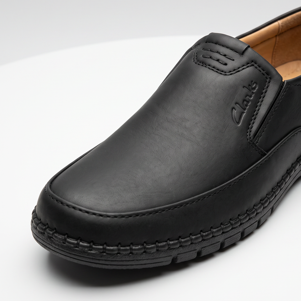 Men's Matte Leather Loafers Black