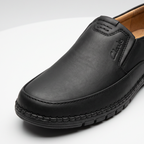 Men's Matte Leather Loafers Black
