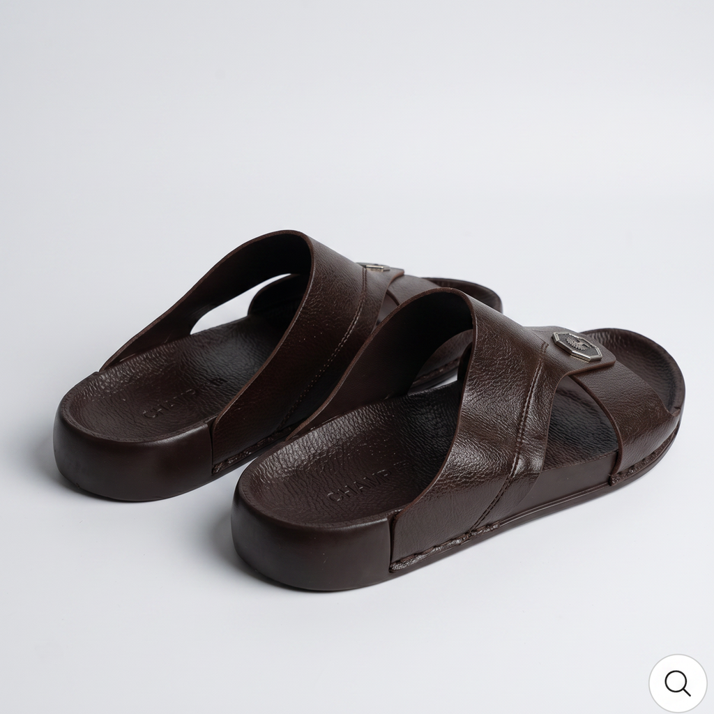 Crossover Slide Sandal brown