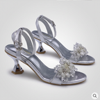 Embellished Heels silver