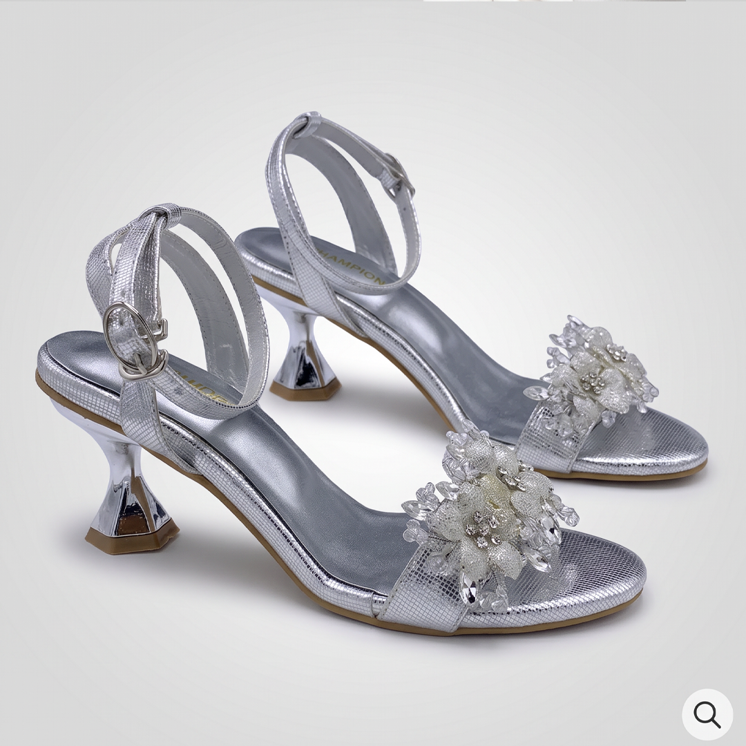 Embellished Heels silver