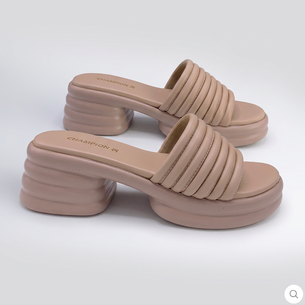 Chunky Block Heel Sandals pink