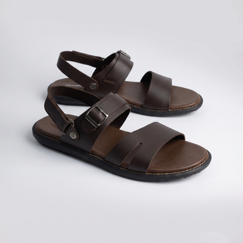 Men's Buckle Sandals Dark Brown