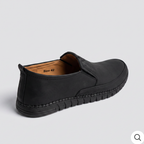 Men's Matte Leather Loafers Black