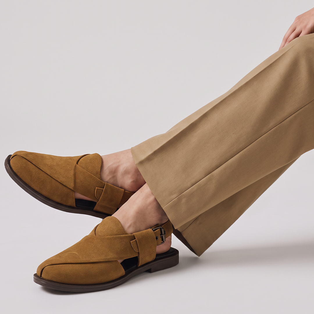 Peshawari sued mustard sandals
