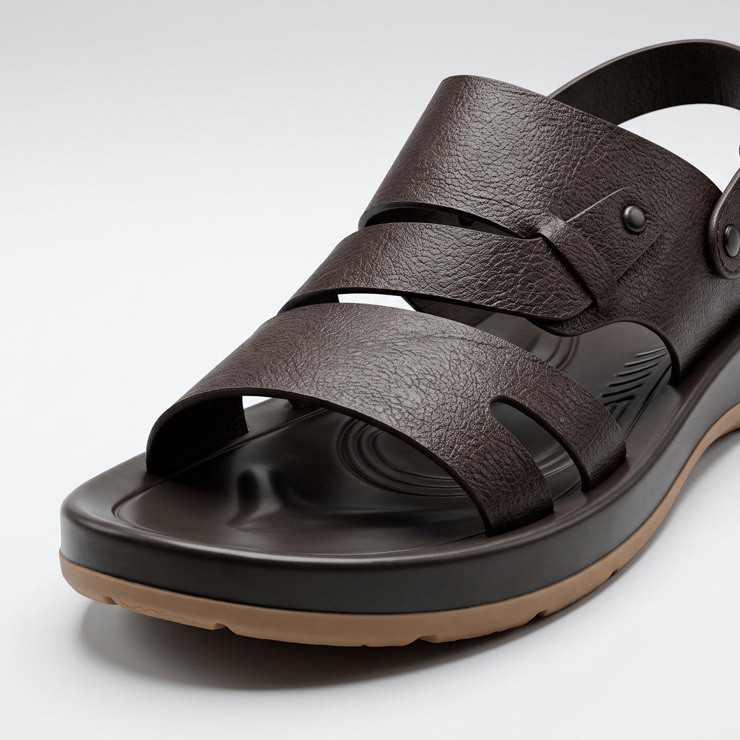 Men's Open Toe Sandals Brown