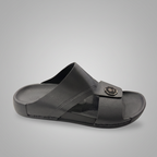 Crossover Slide Sandals Grey