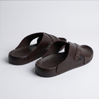 Crossover Slide Sandals brown