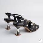 Studded Strappy Heel black
