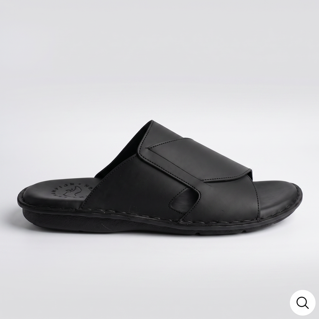 Cross Over Slide Sandals black