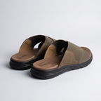 Cross Strap Knit Slides khaki