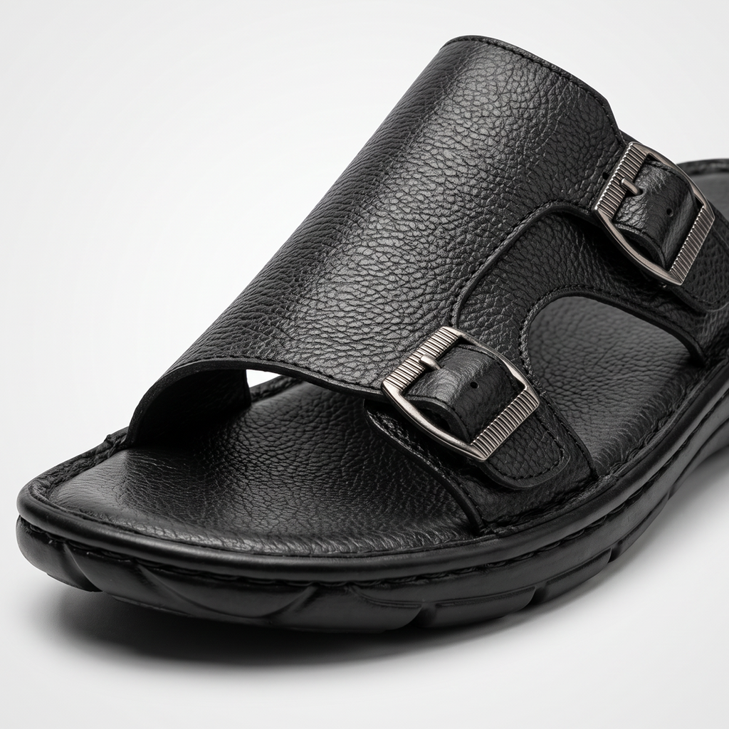 Dual Buckle Slides Black