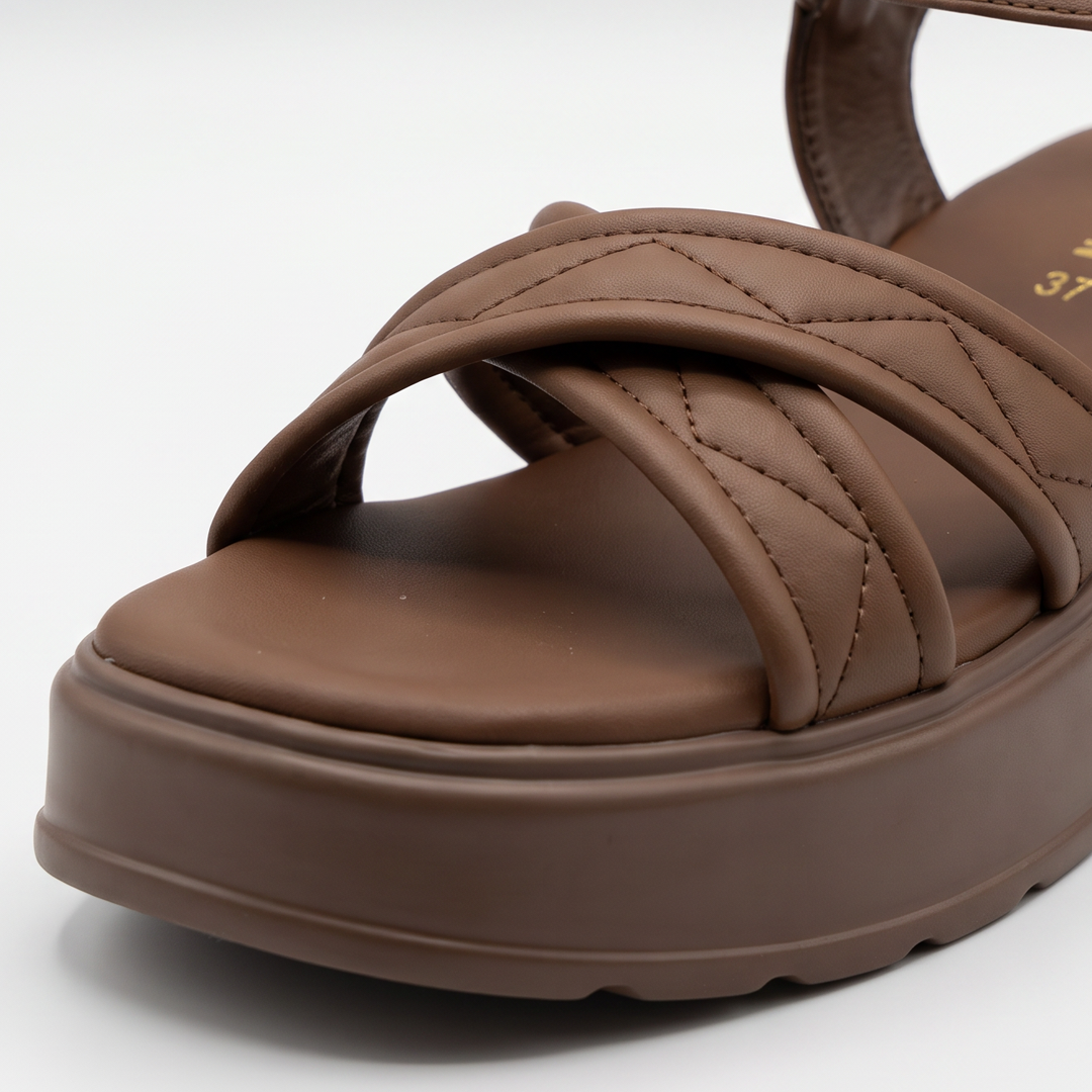 Chunky Platform Sandals brown