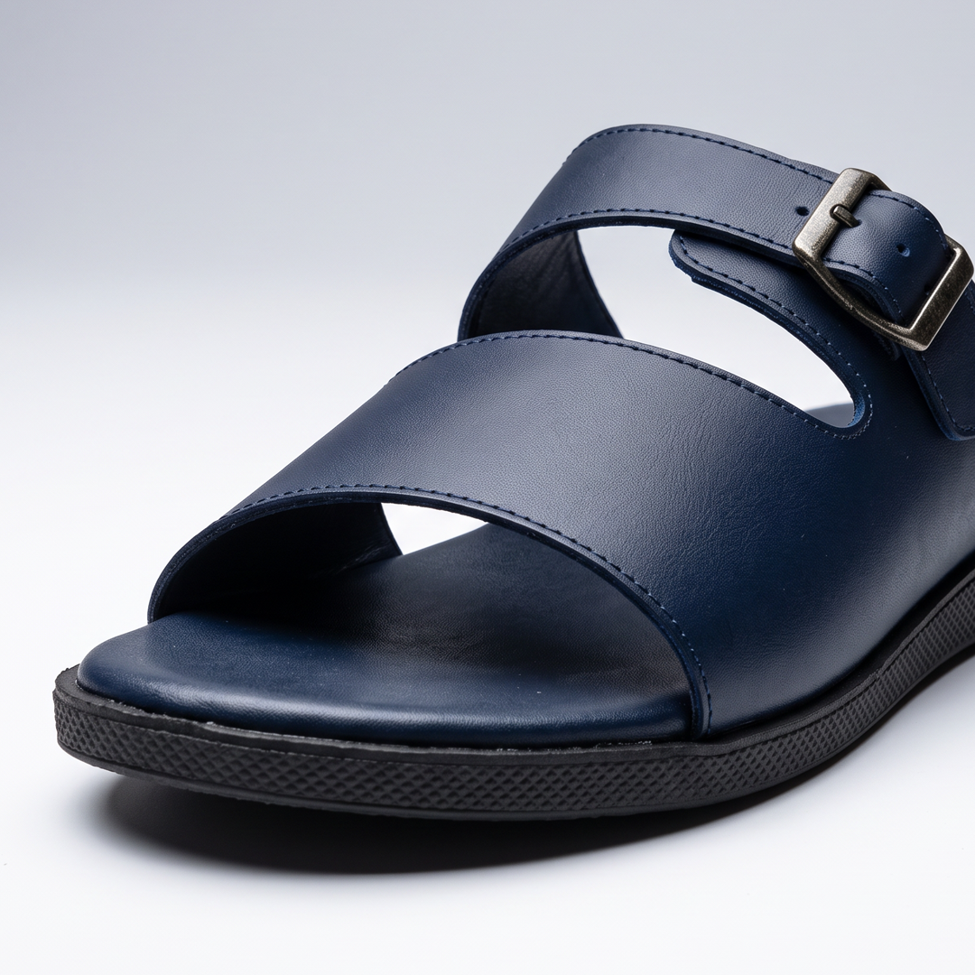 Buckle Slide Sandals blue
