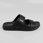 Dual Strap Chunky Slides black